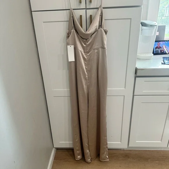 Lulu’s Lush Champagne Jumpsuit - Picture 6 of 6